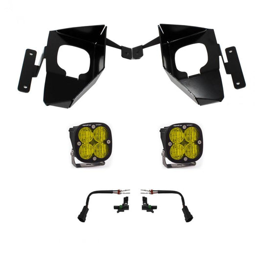 Fog Lights - Baja Designs 16-18 Silverado Squadron Sport Fog Pocket Kit W/C - Amber